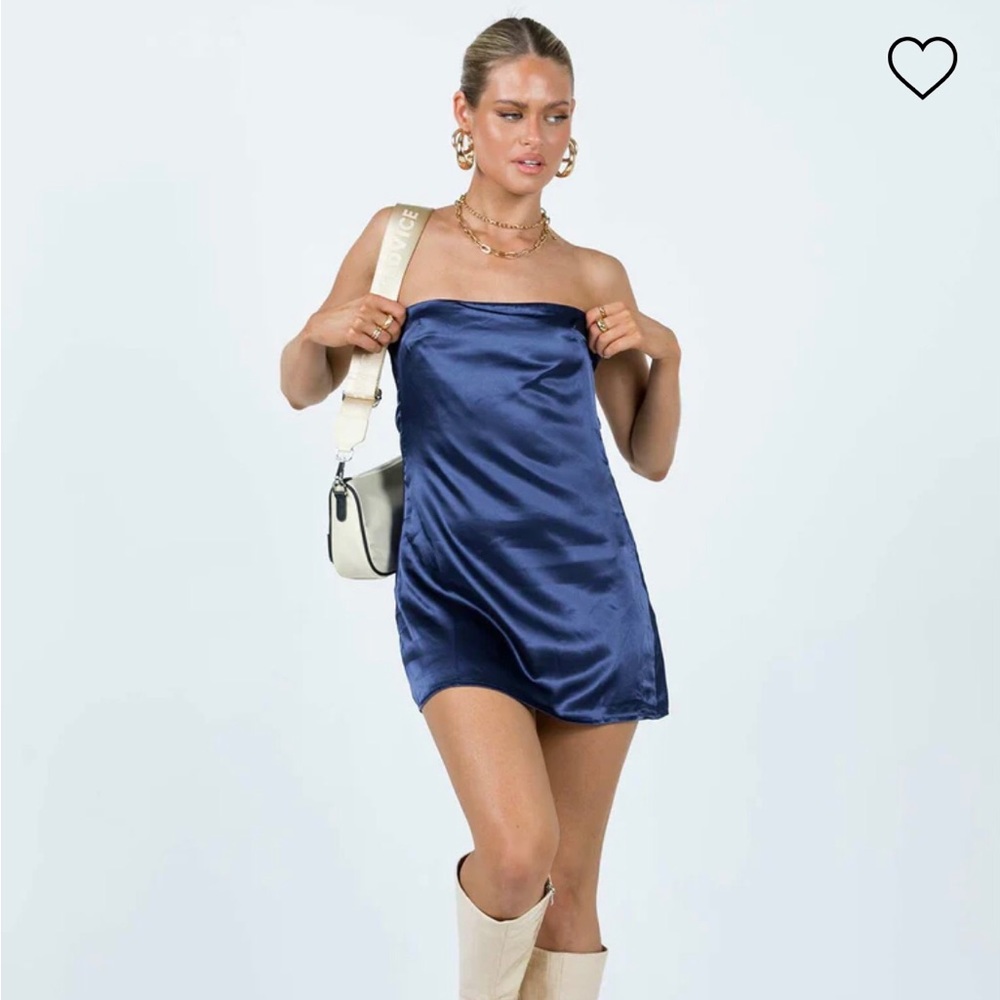 Princess Polly - Shaya Strapless Mini Dress Navy